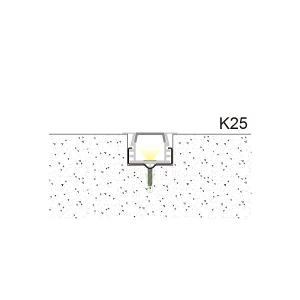 Cross-section diagram of LED aluminum profile