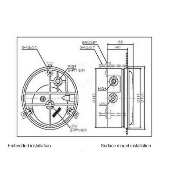 Aluminum Differential Pressure Gauge Manometer 2000 Series
