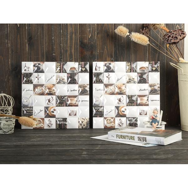 30x30cm Antibacterial Ceramic Rustic Tile White Brown