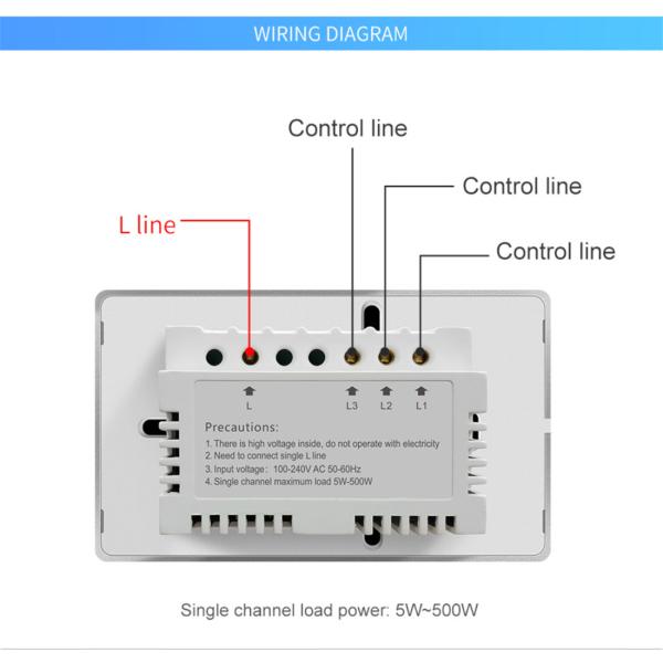 Magnetic Relay Light Switch 3Gang Without N