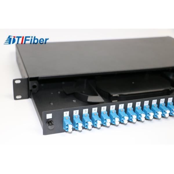 Loaded LC48 Port Fiber Optic Terminal Box With Fiber Optic Patch Panel