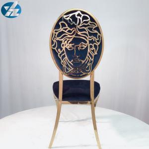 China Versache Back Black Velvet Dining Chairs Stainless Steel Golden Chair on sale