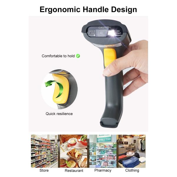 Commercial Handheld 2D Barcode Scanner Wired CMOS Barcode Scanner Customized