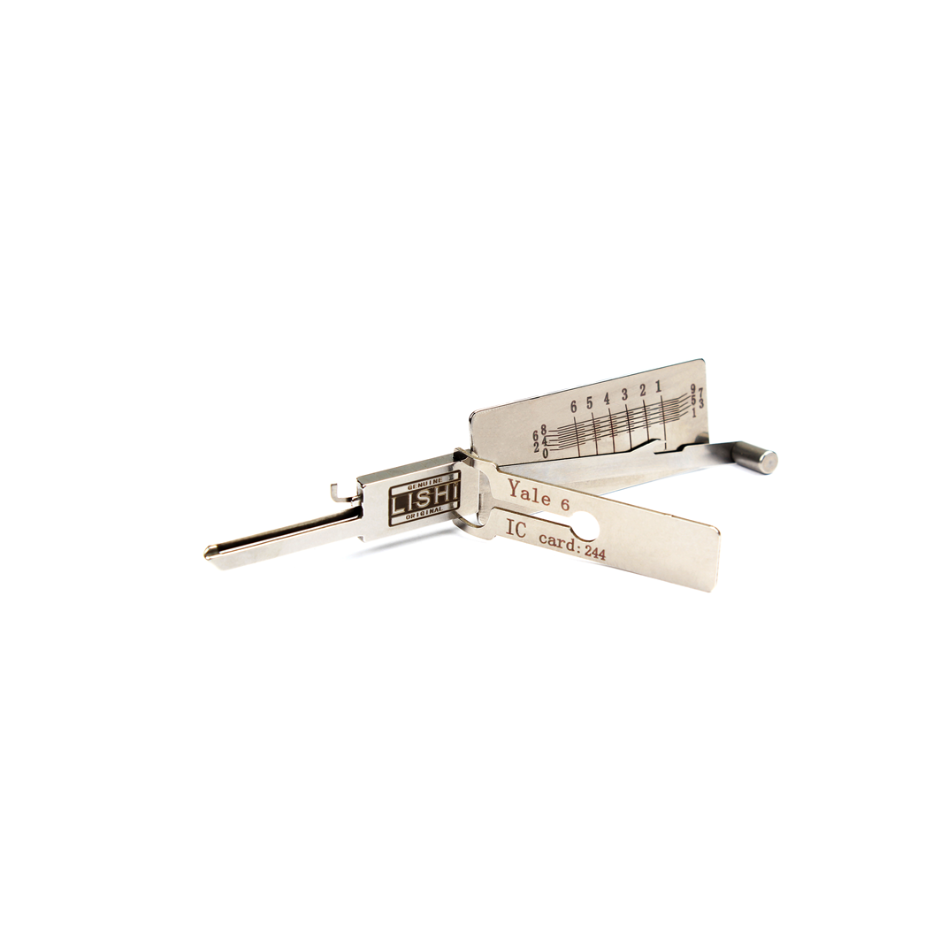 New 2-in-1 LISHI Stainless Steel Silver Decoder Lock Picks Locksmith Tools Including Y1 Y5 Y5B Y6 Y6B Blank Keys