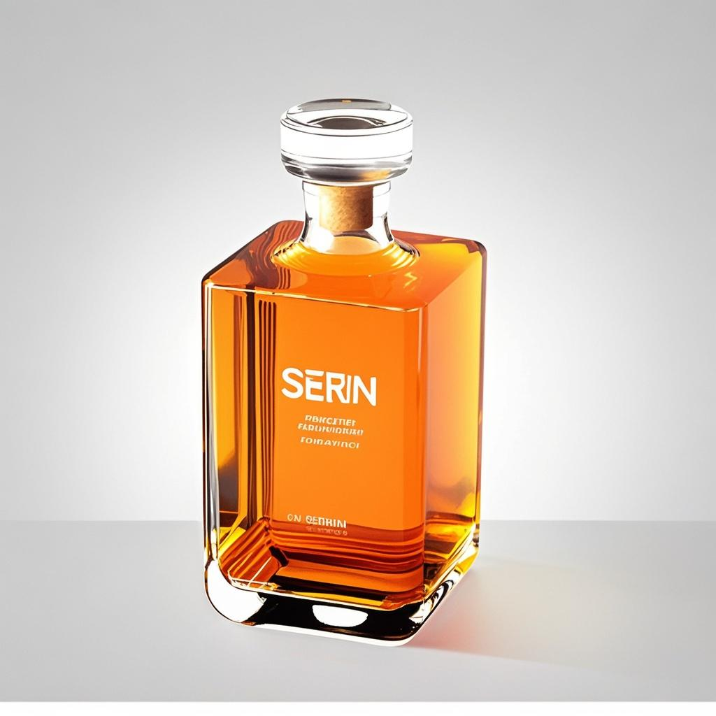 700ML Square Premium Clear Whiskey Glass Bottle