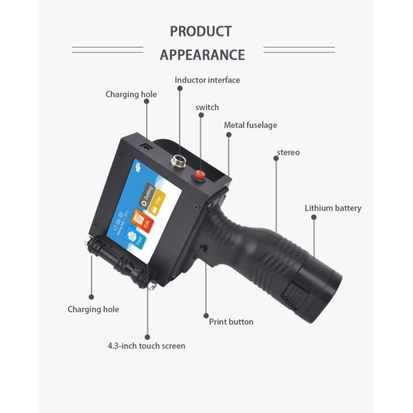 New T3 Production Date Carton Packaging Bag Small Dtf Printer Smart Handheld Inkjet Printer for Metal Steel Paper Garment Coding