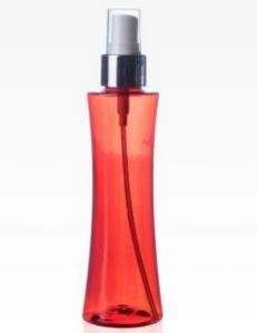 China Red Color PET Plastic Toner Water Bottle 150ml With Silver Sprayer Lid on sale