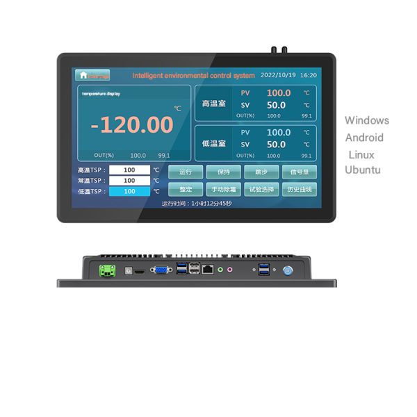 15.6 Inch Ip65 Window/Android/Linux 10 Point LCD Touchscreen Rugged All in One Fanless Embedded Industrial Panel Pc