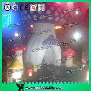 Quality Red Yellow Purple Decoration Standing Inflatable Mushroom With led Giant for sale