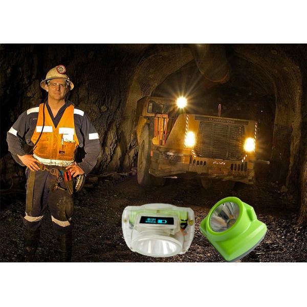 Safety Underground LED Miners Cap Lamp One Main Light Two Auxiliary Lights 13000lux