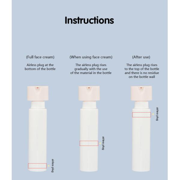 Refillable PP Custom Color Rotary Replaceable Airless Pump Bottles 30ml 50ml