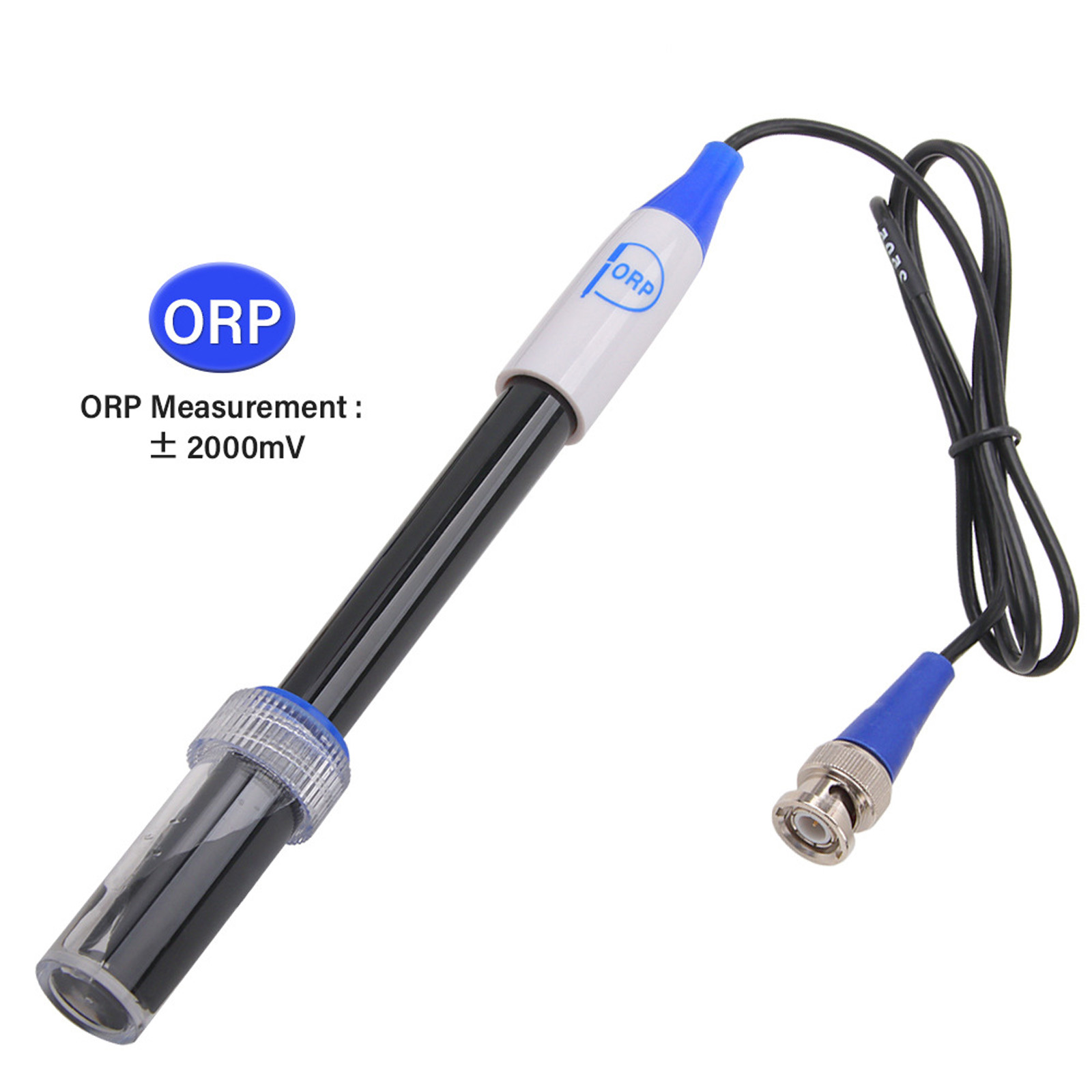 ORP Sensor Electrode, BNC Connector Probe, Laboratory Water Quality Testing, Swimming Pool Oxidation Reduction Electrode