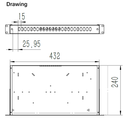 1U 19inch Full Loaded Slide Drawer Rack Mount Patch Panel in CRS Cold Rolled Steel for Fiber Optic Management