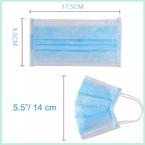 OEM TYPE IIR BFE 99% 3 Ply Disposable Earloop Face Mask
