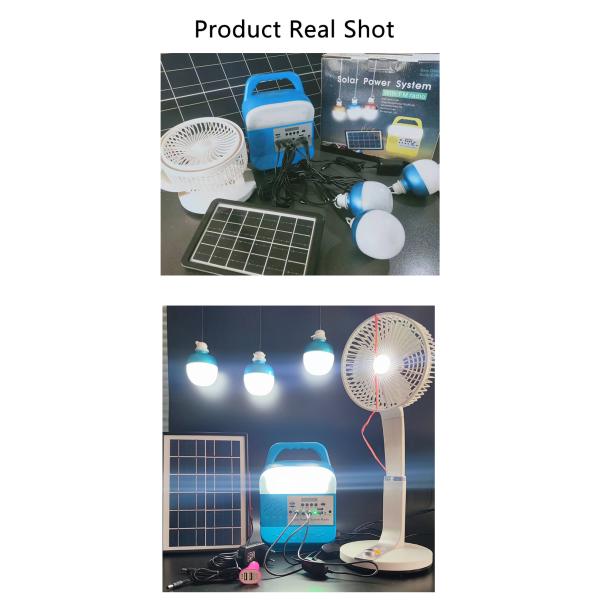Mini Portable 3pcs Saving Solar Charged Lighting System 3W Energy Panel LED