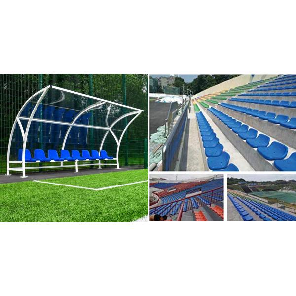 Custom Stadium Seat , Bench Seat With Back Support