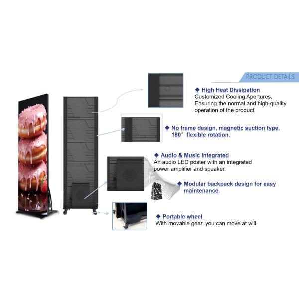 All In One Frame-free Digital Poster Full Flip-chip Common Cathode Mini LED COB Poster Screen