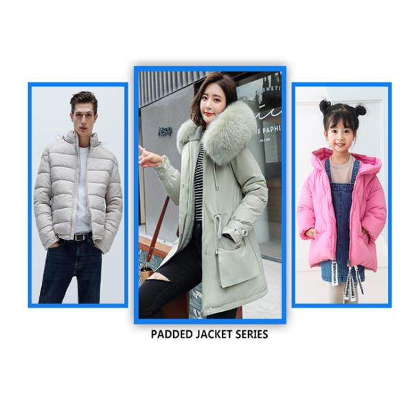 Mechanical Stretch Waterproof Pongee Padded Polyester 62GSM Down Jacket Fabric