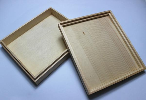 Buy Custom Logo Wooden Wedding Photo Album Box , Wooden Photo Box With Hinged Lid / Lock at wholesale prices