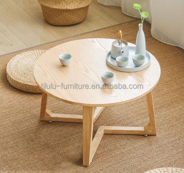 Practical Modern Nordic Design Solid Wood Coffee Table for Office Building Environment