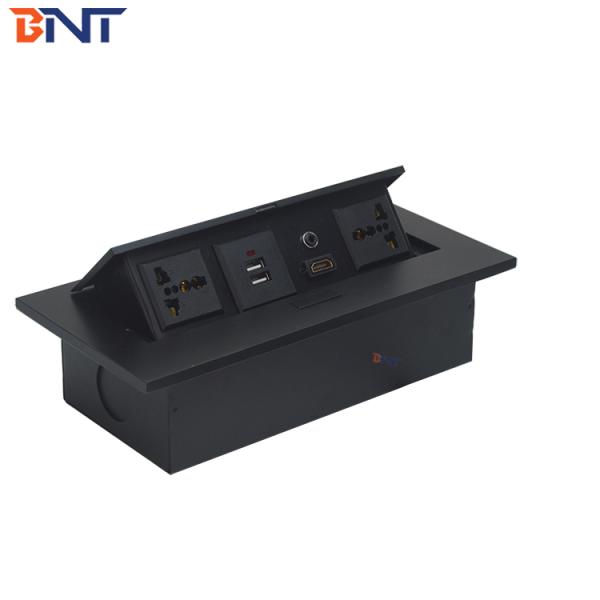 pop up box cable cubby for conference table