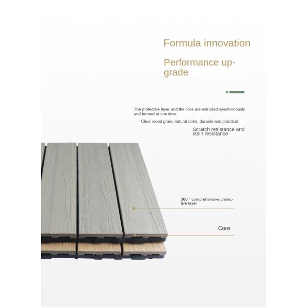 30x30mm WPC Decking Board Waterproof Termite-Resistant Outdoor Flooring
