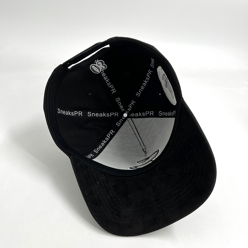 100% Cotton 5 Baseball Caps Panel Structured Suede Brim Custom Embroidery Logo