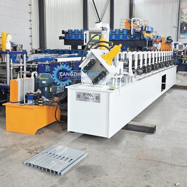 Steel Profile Two Sizes Stud Roll Forming Machine With Hydraulic Punching
