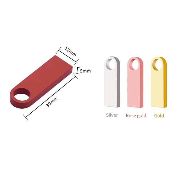 ROHS certificate Metal USB Flash Drive 2.0 64GB Flash Chips UDP