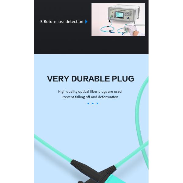OM3 OM4 High Speed MPO MTP Cable Multi Mode Fiber Optic Patch Cord