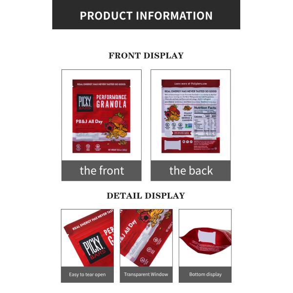 Customized Oem 750g Snack Packaging Bags Damp Proof