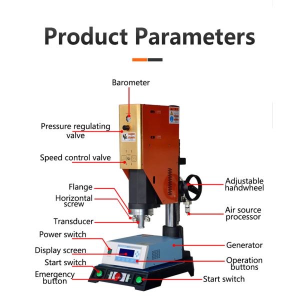 20KHz Adjustable Motion Grading Card Board Plastic Welding Machine Shell Ultrasonic Sealing Welding Machine