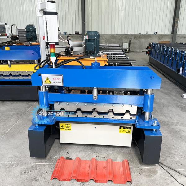 Plc Control Automatic Cutting Ppgi Steel High Rib Roofing Sheet Cold Roll Forming Machine For Zimbabwe