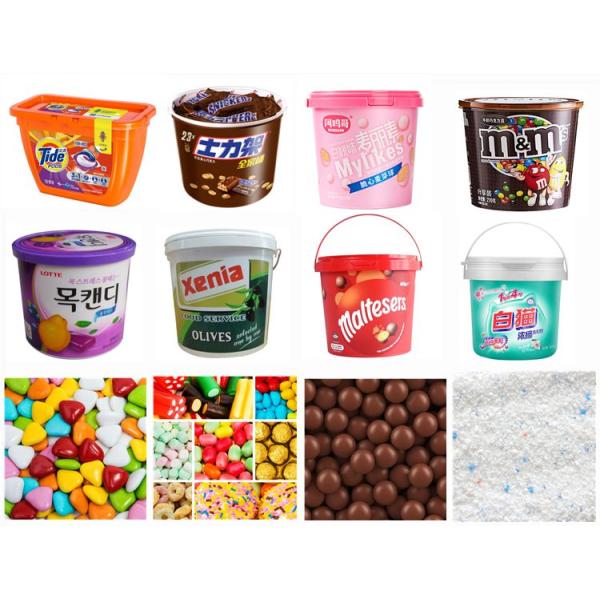 Bottles Detergent Powder Candy Filling Packing Machine Sealing Capping Labeling