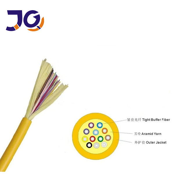 GJFJV Indoor Fiber Optic Cable FTTH Simplex Duplex LSZH Tight Buffer Telecom Network and Data Center