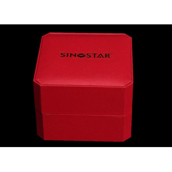 Custom Twist Display Plastic Watch Box Square White Velvet Inside High Grade