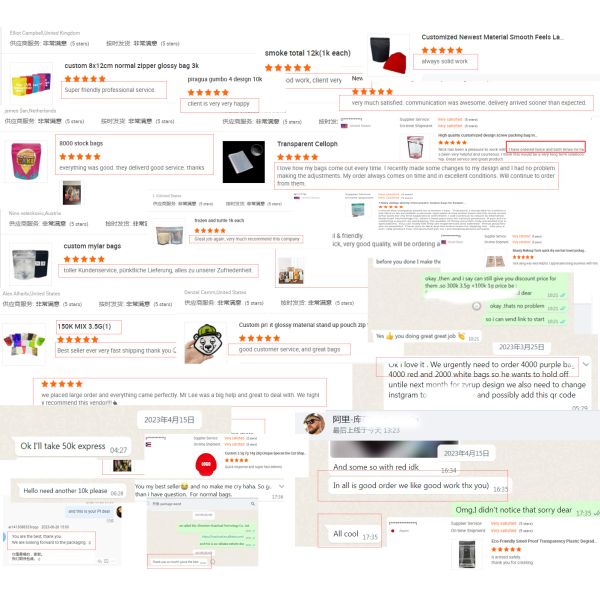 Customized Thickness Food Packaging Mylar Bag Ziplock Pouch Single Color Printing Plastic Packaging Bag Stand Up Pouch