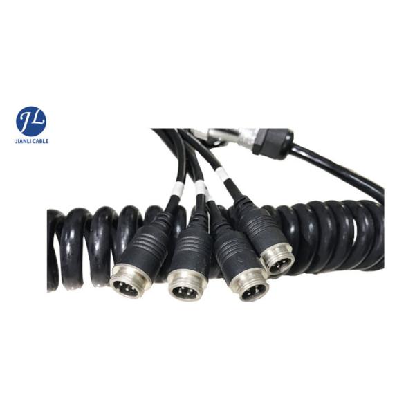 Metal 7Pin Backup Camera Cable Quick Connect Trailer Vison Camera System With 4 Channel