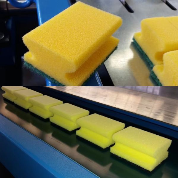Automatic Continuous Sponge Milling Machine For Dish Washing Abrasive Sponges