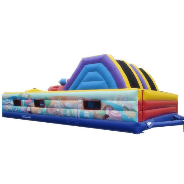 Small Rocket Inflatable Fun Obstacle Course , Entertainment Obstacle Course Jumpers