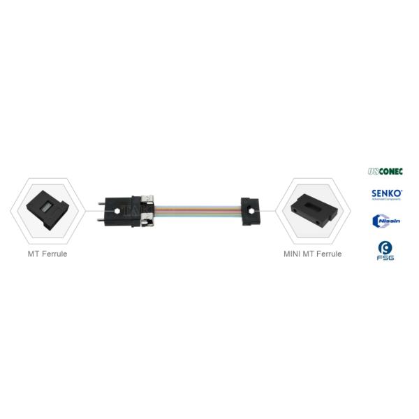 MT-Mini Multicore Fiber Optic Patch Cord with Compact Design and Return Loss MM/PC 20dB/SM/APC 60dB for Networking