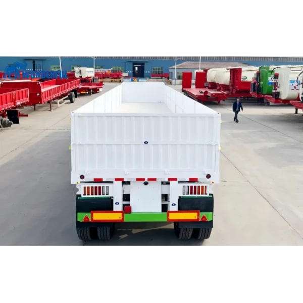 Multi Axles Decking Step Mount High Performance Sidewall Drop Side Enclosed Height Side Gate Load Capacity Quality Customized Bulk Cargo Semi Trailer