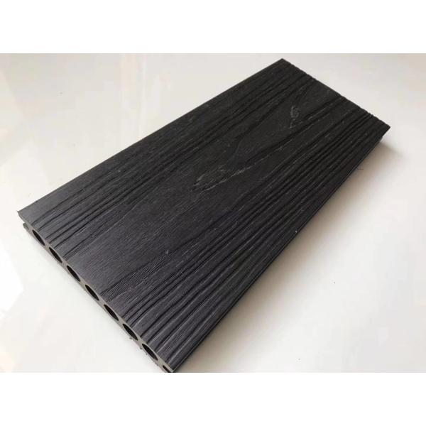 Damp Proof WPC Co Extrusion Decking 2.9M Black Deck Tech Wpc Composite Decking