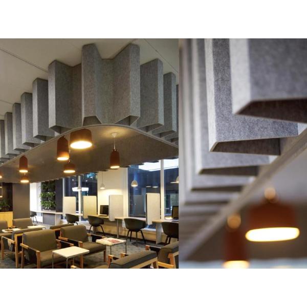 Modeling Sound Absorbing Ceiling Panels 9mm 12mm 100% Polyester Fiber