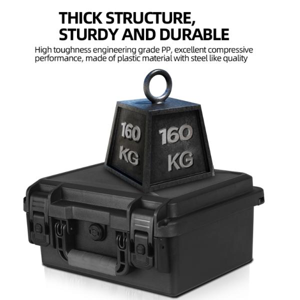 High Impact Resistant IP67 Waterproof Tool Storage Case with Customizable Hard Plastic Tool Box