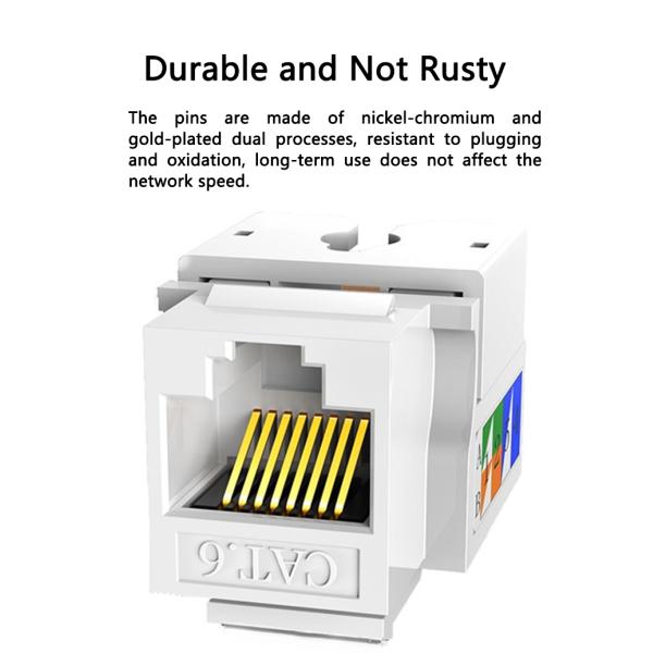 ABS Network Cable Accessories 8P8C Modular 90 Degree Cat6 Keystone Jack