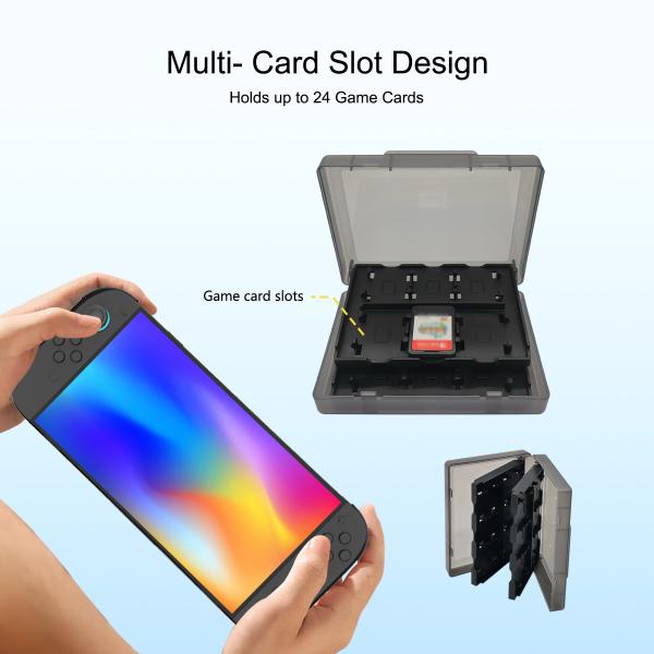 Double-Layer 24 Slots Transparent Game Card Case for Nintendo Switch 2