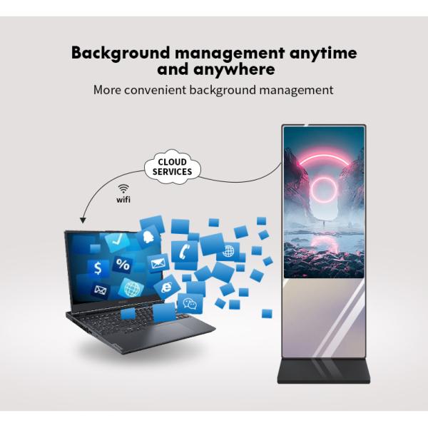 350cd/m2 Touch Screen Mirror Display 43 - 55 Inch With Body Sensor