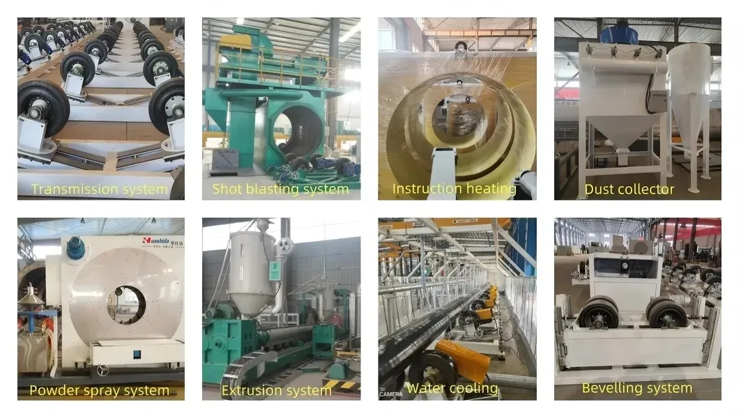3LPE Coating Pipe Production Line with 50-4200mm Diameter Range, Induction Heating, and SA2.5 Surface Treatment