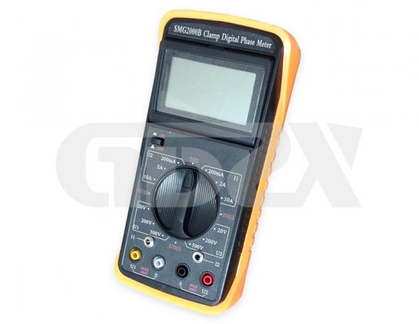 Buy Double Clamp Digital Phase Meter , Portable Power Quality Analyser High Resolution at wholesale prices